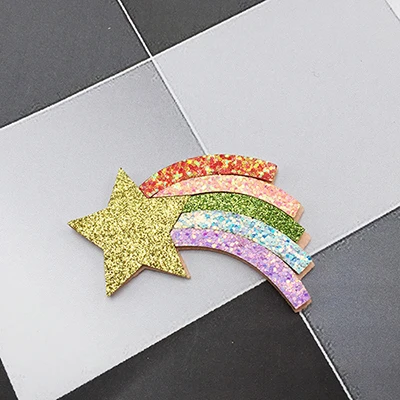 star 10 шт./лот звезда/Луна/солнце мягкие аппликации DIY ручной работы Детские аксессуары для волос для одежды Швейные принадлежности "сделай сам" Ремесло - Цвет: star
