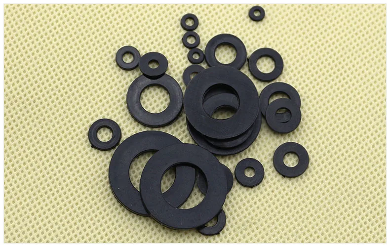 10PCS-M3/M4/M5/M6/M8/M10/M12 черный плюс нейлоновая плоская прокладка/пластиковая плоская шайба