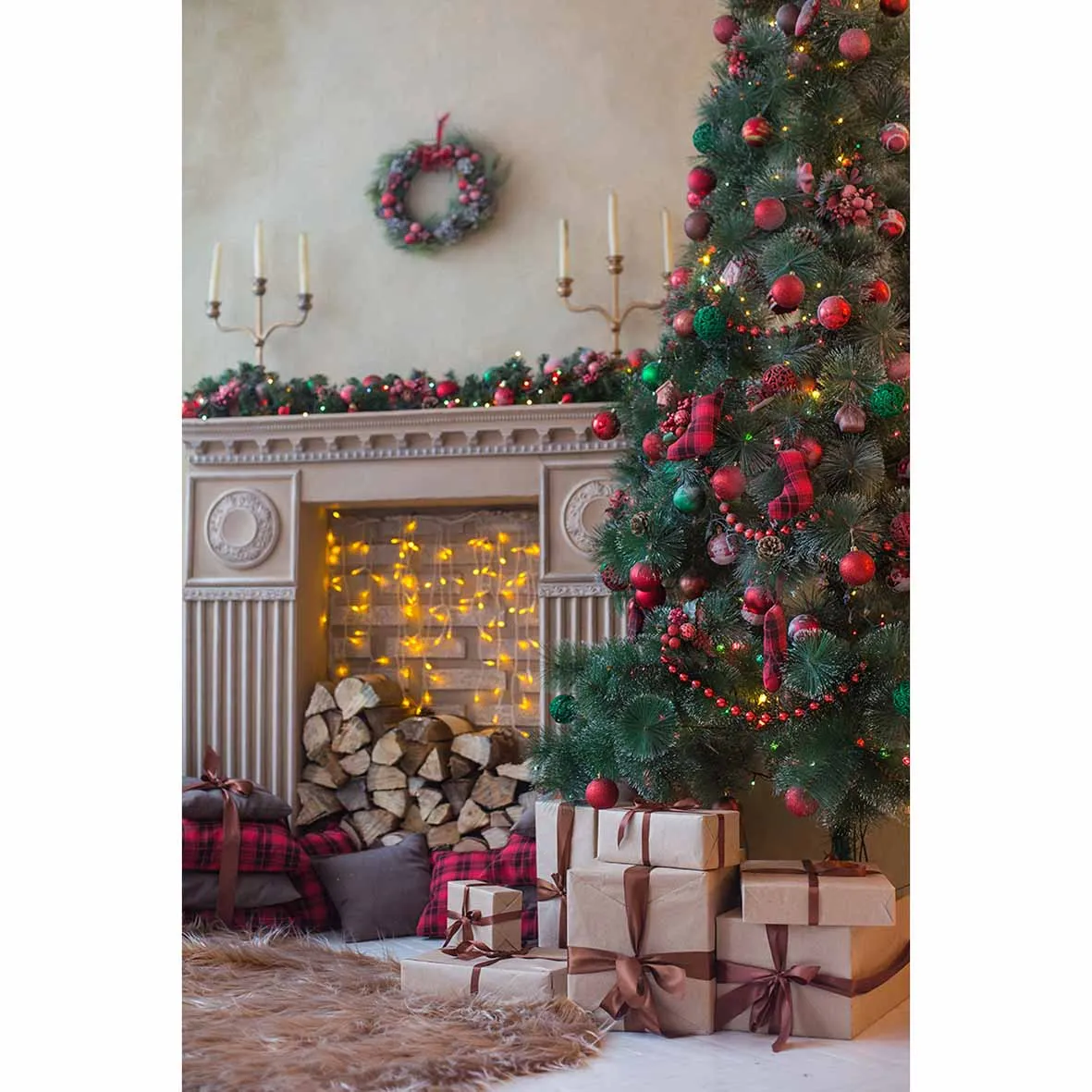 Allenjoy современное теплое Рождественское украшение дерево подарок