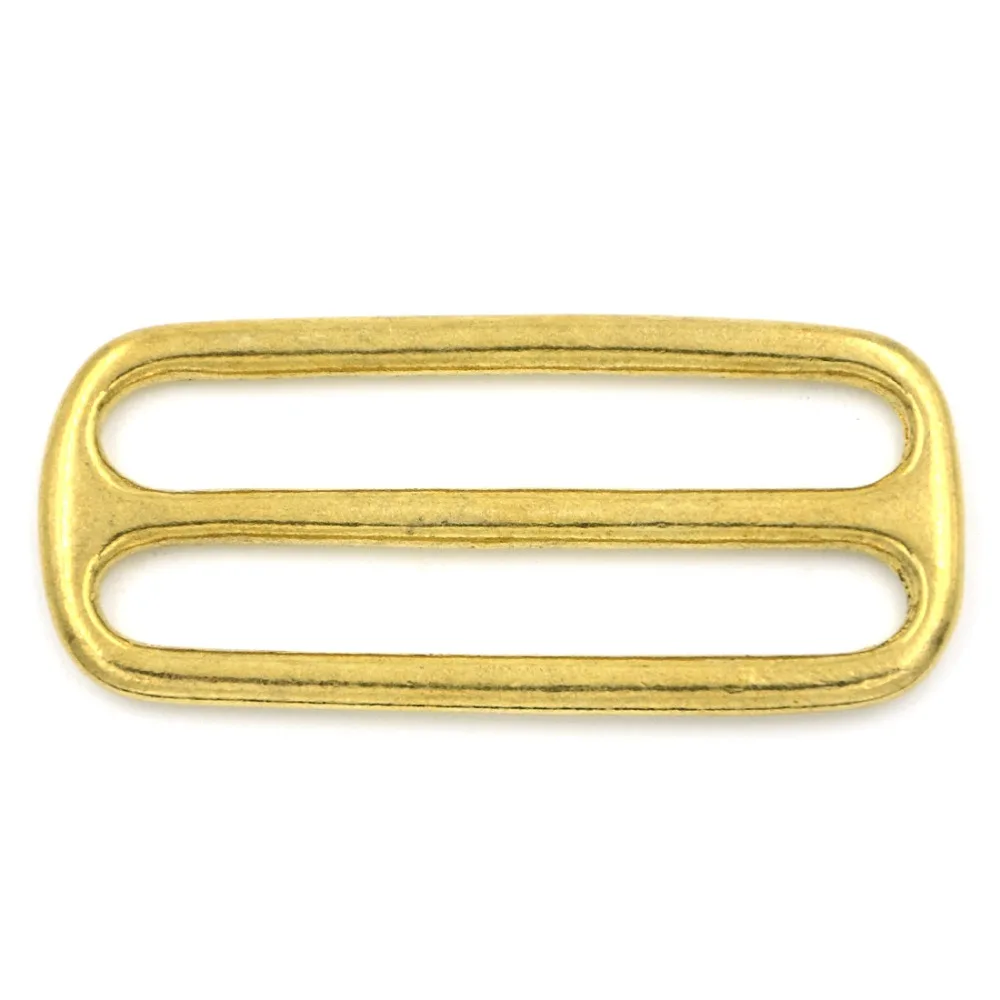 

5pcs 50mm Metal Round Slide Strap Webbing Metallic Brass Hardware Backpack Buckle
