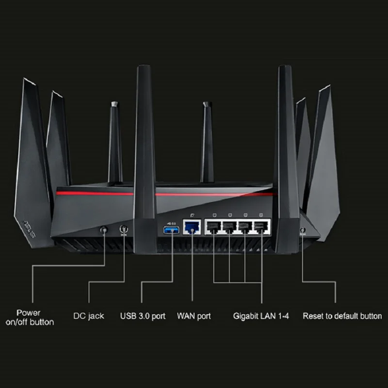 Оригинальный ASUS RT AC5300 5334 Мбит/с Беспроводной маршрутизатор 2 4 ГГц/5 ГГц