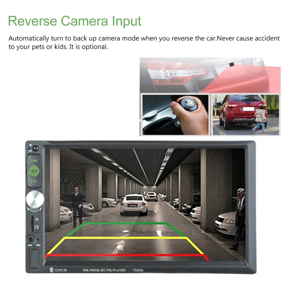 Mirror Link 7 дюймов Универсальный 2din автомобильный MP5 плеер Авторадио Стерео Bluetooth аудио USB/FM/AUX/SD сенсорный экран без CD/DVD и gps