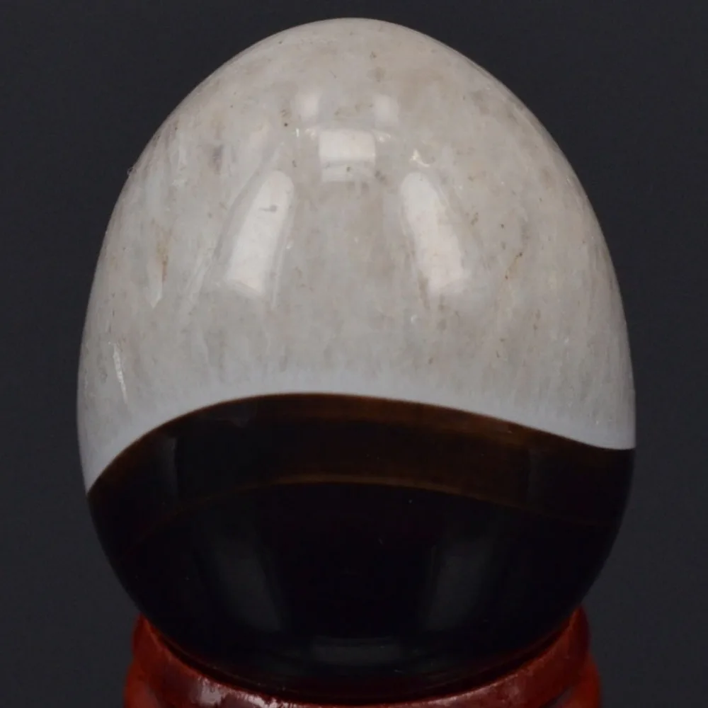 

34x44MM Natural Stone Evil Eye Agate Sphere Egg Healing Reiki Crafts Stone Massage Finger Exercise