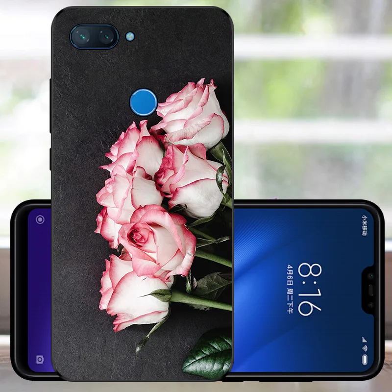Мягкий чехол Fundas Xiaomi mi 8 Lite силиконовый чехол матовый черный ТПУ Xiaomi mi 8 Lite защитный бампер mi 8 Lite чехол для мобильного телефона s