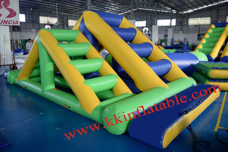 Популярный надувной аквапарк зеленого и желтого цвета с сертификатом CE 35x35
