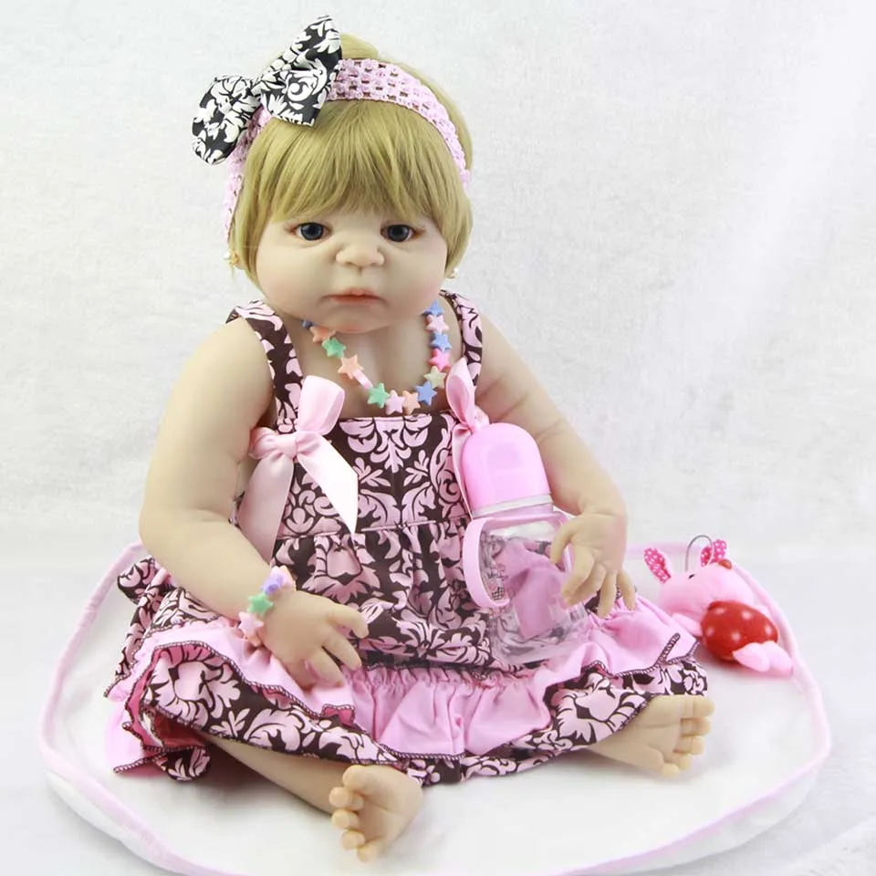 Одежда розовое платье Reborn Baby Dolls Реалистичная принцесса 23 ''полное тело