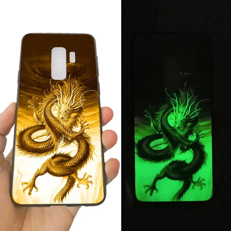 Светящийся стеклянный чехол Venom для телефона Samsung Galaxy S8 S9 S10 S20 Plus задняя крышка Ultra