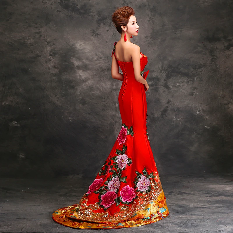 Роскошные вечерние платья Zuhair murad Длинные русалки с вышивкой в китайском стиле