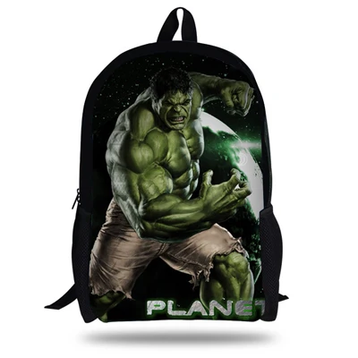 16-дюймовый Шпилька с героями мультфильмов Mochila рюкзак с изображением Халка детские школьные сумки для мальчиков детские рюкзаки для школы Bolsa Infantil Menino - Цвет: mA323