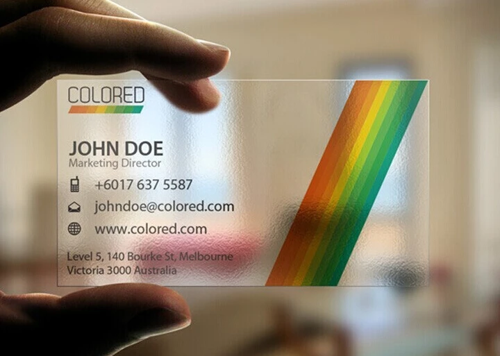 Высокое качество ПВХ прозрачный Визитная карточка | Безопасность и защита