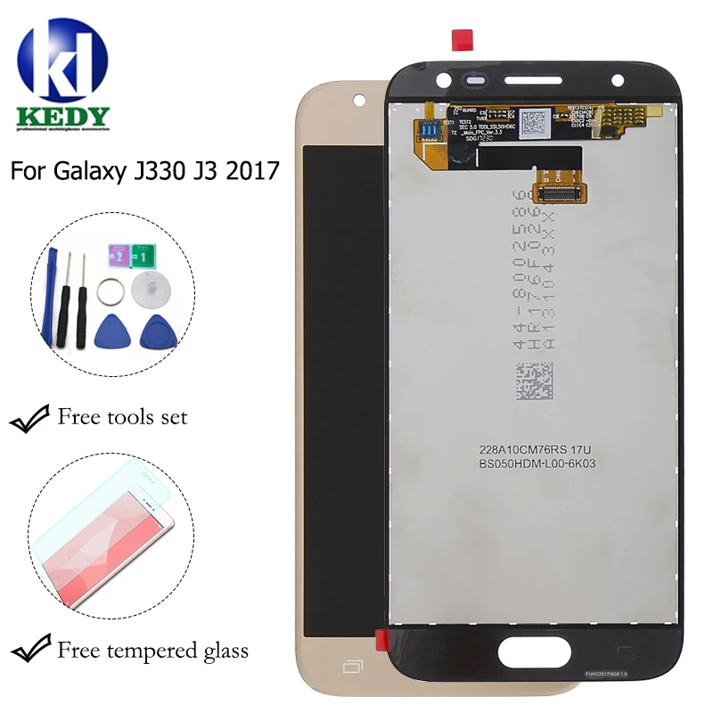 Оригинальная отрегулировали 5 &quotAmoled Замена для samsung galaxy j3 2017 j330 сенсорный экран