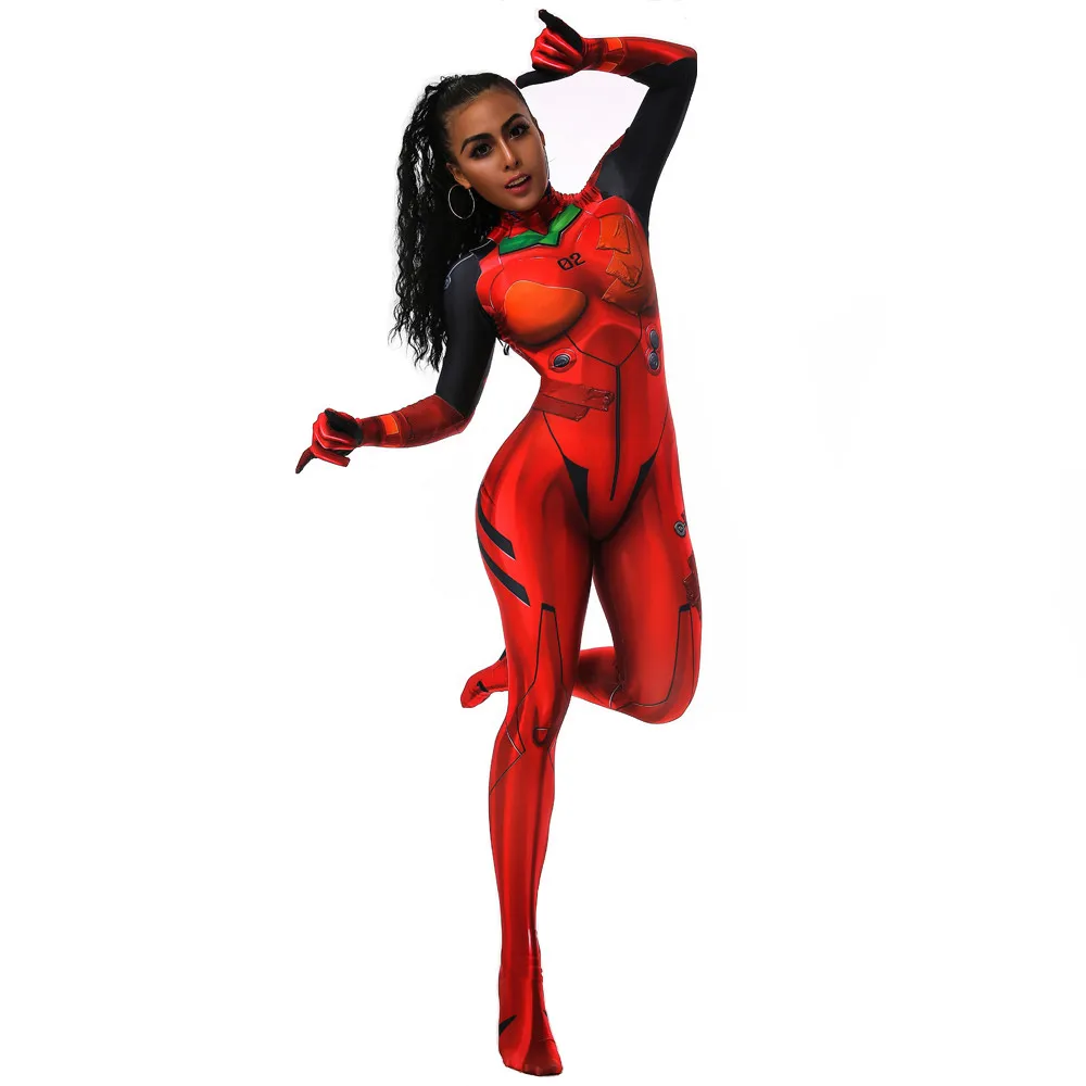 Костюм для косплея NEON GENESIS EVANGELION Asuka Langley Sohryu костюм зентай с 3D принтом
