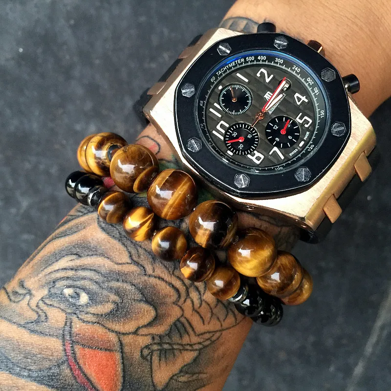 Mcllroy мужские ювелирные изделия из тигрового глаза с Буддой браслеты для женщин