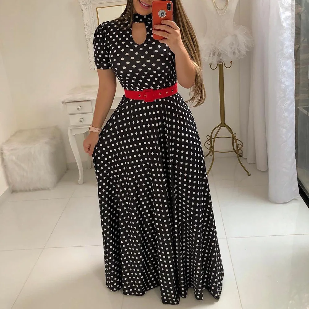 Женское летнее пляжное макси-платье с цветочным принтом Boho повседневное длинное