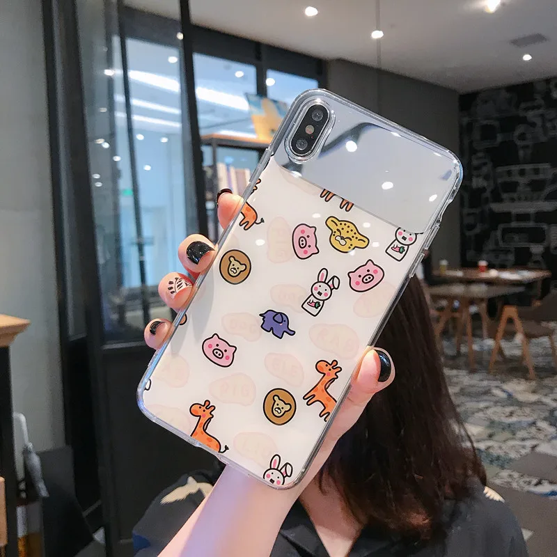 Милый чехол для телефона с рисунком в виде животного iphone xs max xr x 8 plus Чехол