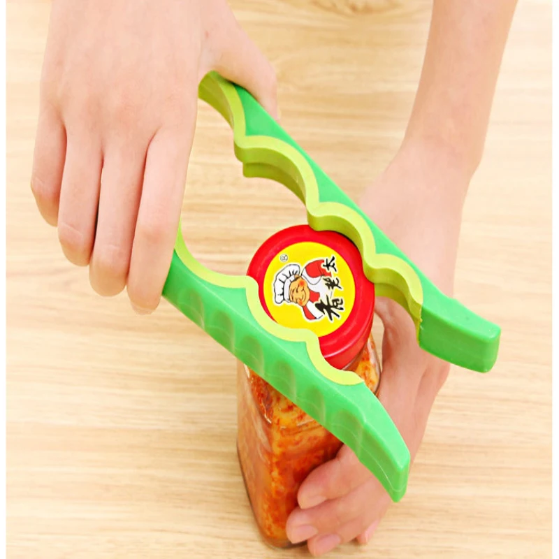 

Opener for Beer Bottle Jar Opener Kitchen Cooking Gadgets Accessories 4 in 1 Handy Anti-slip Can Lid Screw Opener Bottle