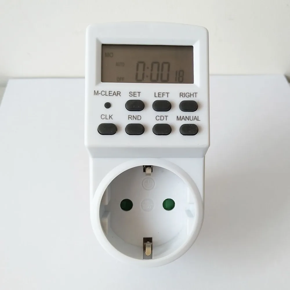 24 h 7 дней ЕС Plug таймер разъем цифровой ЖК-дисплей Мощность переключатель