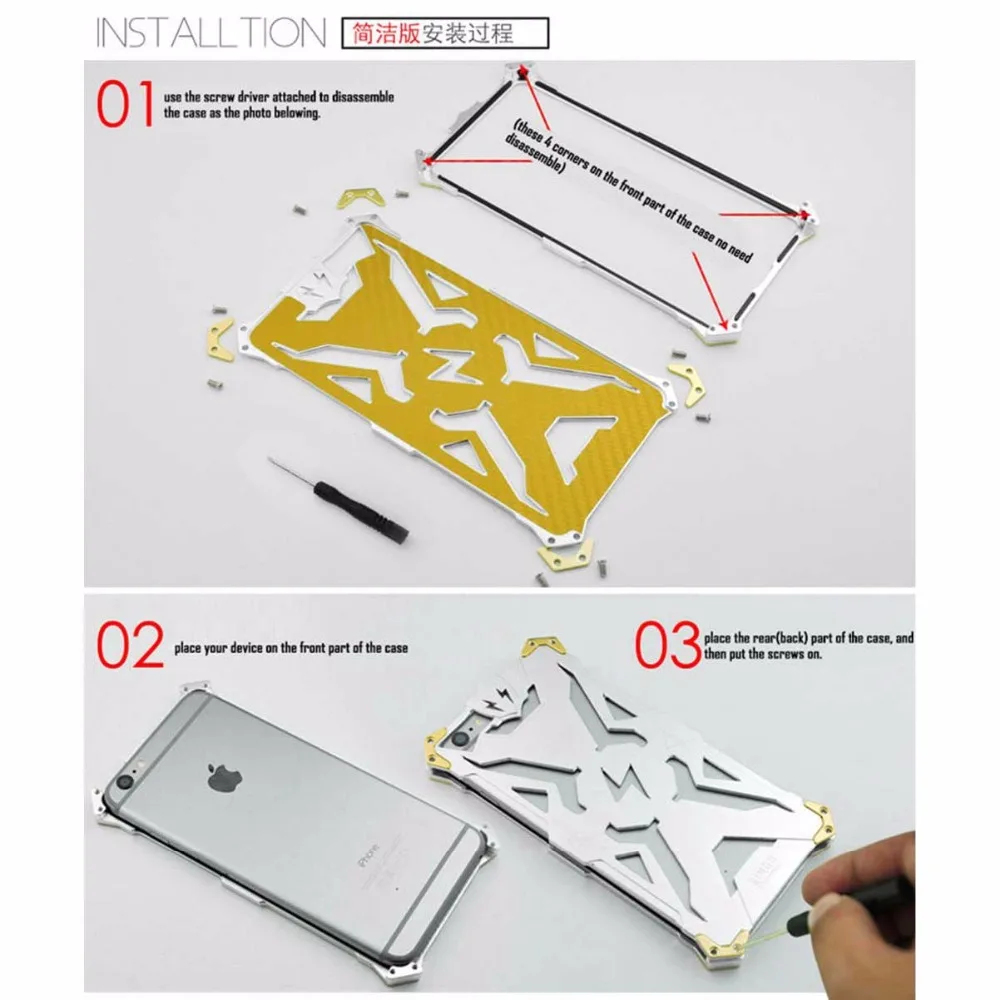 Человек Мальчик Роскошные золотые металлического сплава Алюминий Чехол для Samsung