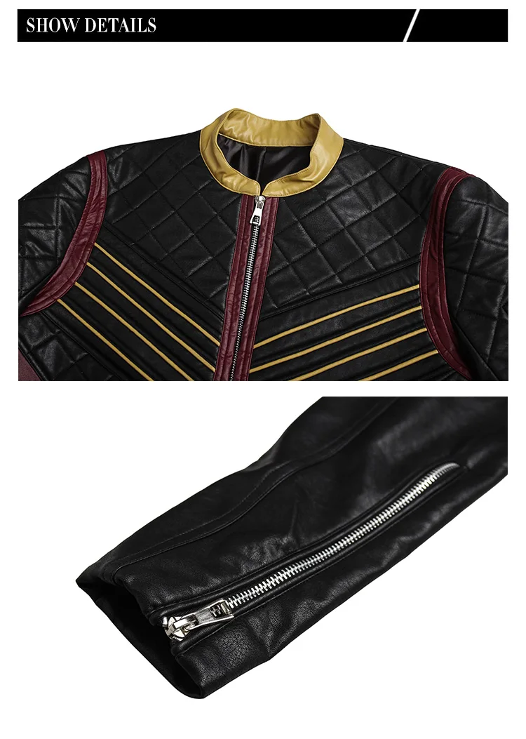 The Flash Vibe Cosplay Costume Superhero Vibe Outfit Halloween Carnival Suit Full Set Adult Men Leather Jacket Pants Tailored