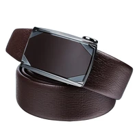 formal mens leather belts with gun plated buckle fashion coffee man belt for boss