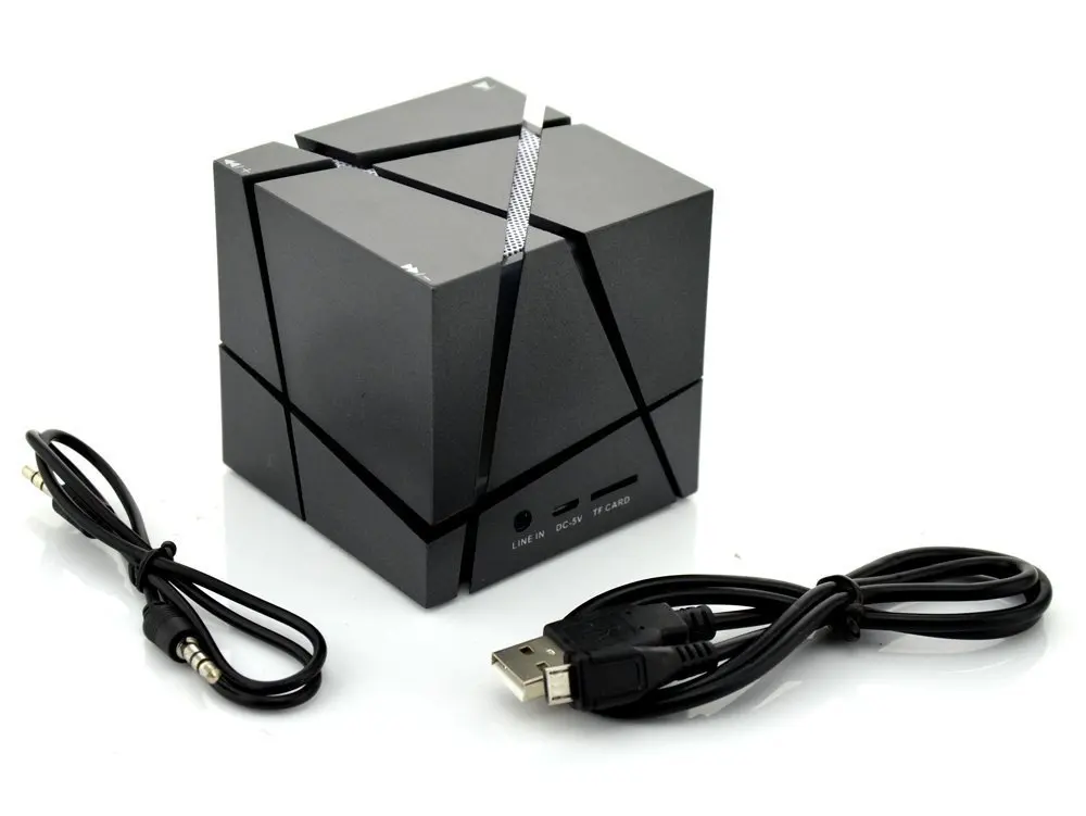 Magic Cube Портативный Mini Bluetooth Динамик с светодиодный свет Встроенный 500 мАч Батарея