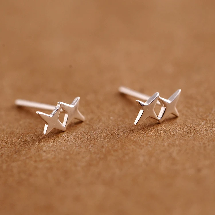 Женские серьги-гвоздики из стерлингового серебра 925 пробы | Украшения и