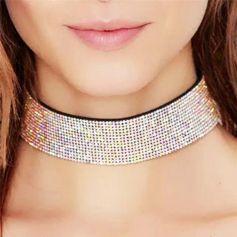 Ожерелье чокер со стразами для свадебной вечеринки 2 размера|party words|jewelry stickerjewelry
