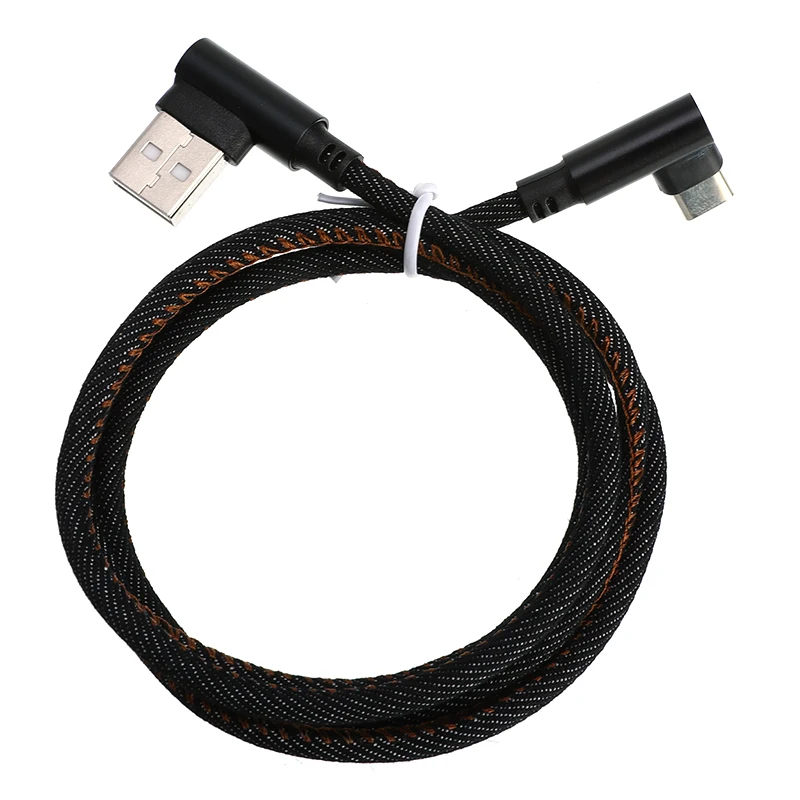 Usb type C 3 1 м/2 м короткий кабель 90 градусов прямоугольный разъем usb провод USB для Xiaomi