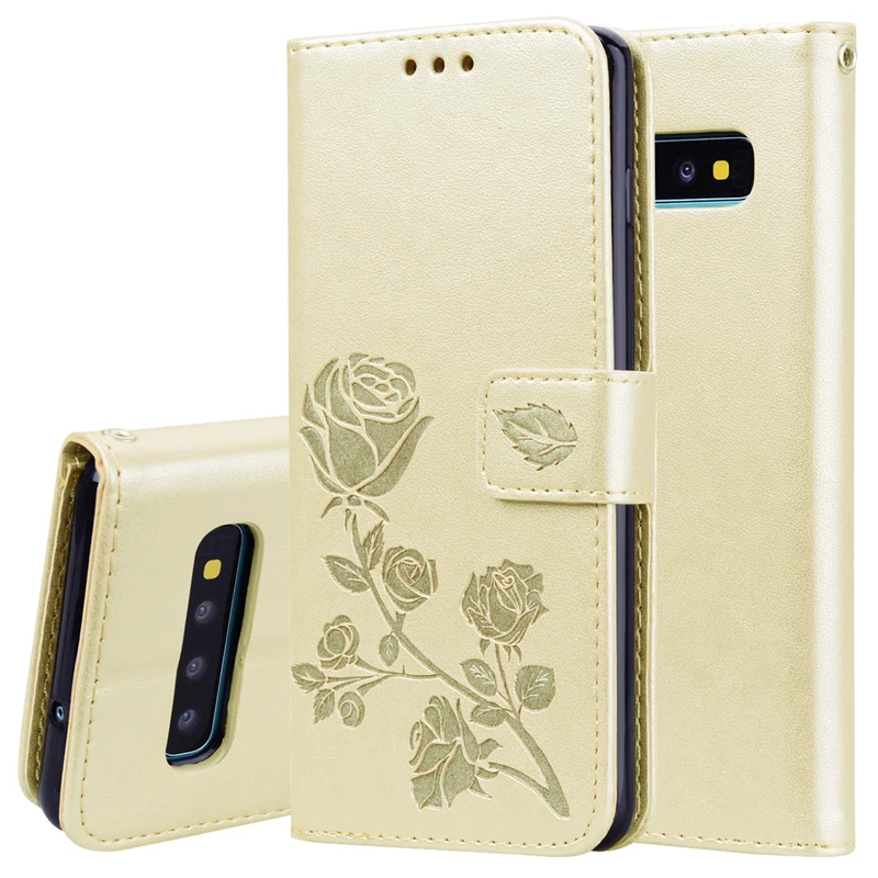 Магнитный кожаный чехол для Samsung Galaxy S10 Plus S10E книжка бумажник чехлы G975FD G977FD