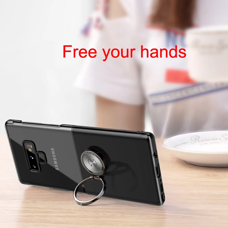 Xundd магнитный автомобильный держатель чехол для samsung galaxy Note 9 Note 8 жесткая задняя панель из поликарбоната оболочка для galaxy Note 9 чехол с кольцевой пряжкой