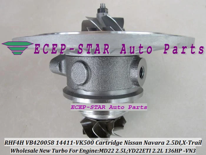 Бесплатная доставка турбокартридж CHRA RHF4H VN3 14411 VK500 VB420058 для NISSAN Navara MD22 2.5L X Trail Di