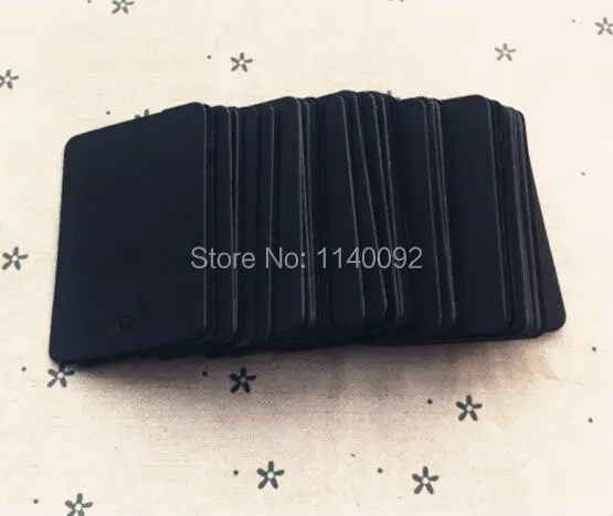 Бесплатная доставка 500 шт. в партии пустая 350 gsm бирка из черной бумаги 3 5x 5
