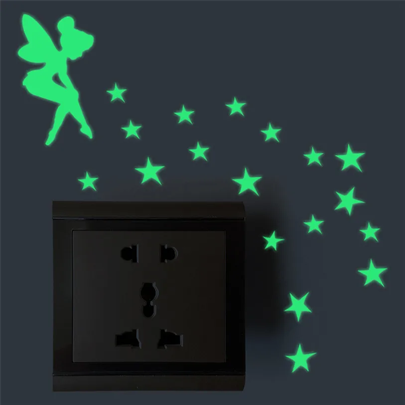 switch sticker wall decoration fairy luminous cover protection stickers for kids rooms animals #F#40AT28 | Дом и сад