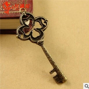 

A3603 Free Shipping 50pcs/bag size 52*22mm color bronze key Antique diy pendant Jewelry findings for chain accessories
