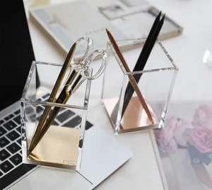 Акриловая подставка под карандаши ручка держатель Подставка для канцелярских принадлежностей офисные принадлежности