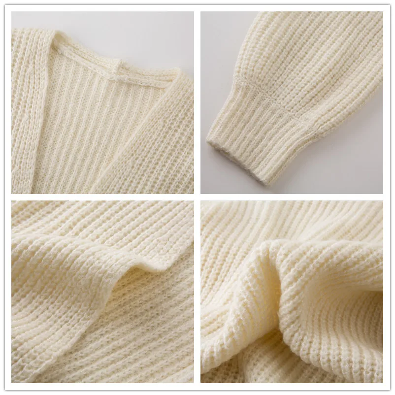 кардиган женский длинный белый свитер осень 2019 кардиганы больших размеров