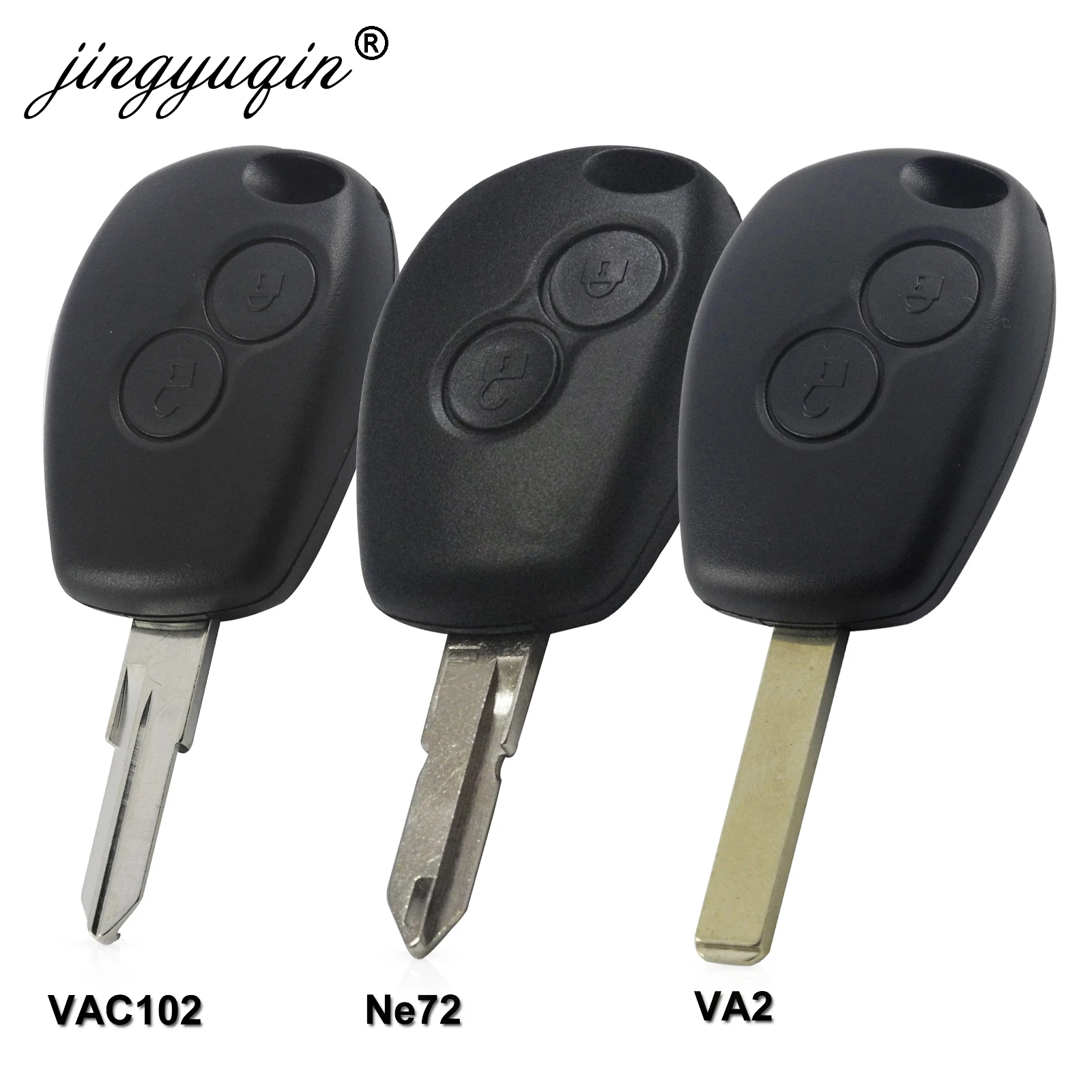 Чехол для автомобильного ключа jingyuqin 2 кнопки Renault Megan Modus Clio Kangoo Logan Sandero Duster Nissan