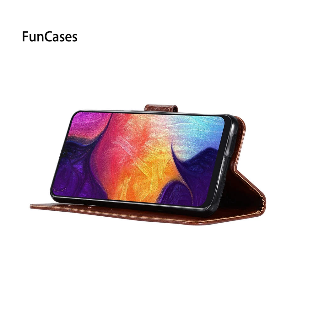 Чехол-книжка с откидной крышкой s для samsung Galaxy A50 2019 SM-A505FN из искусственной кожи