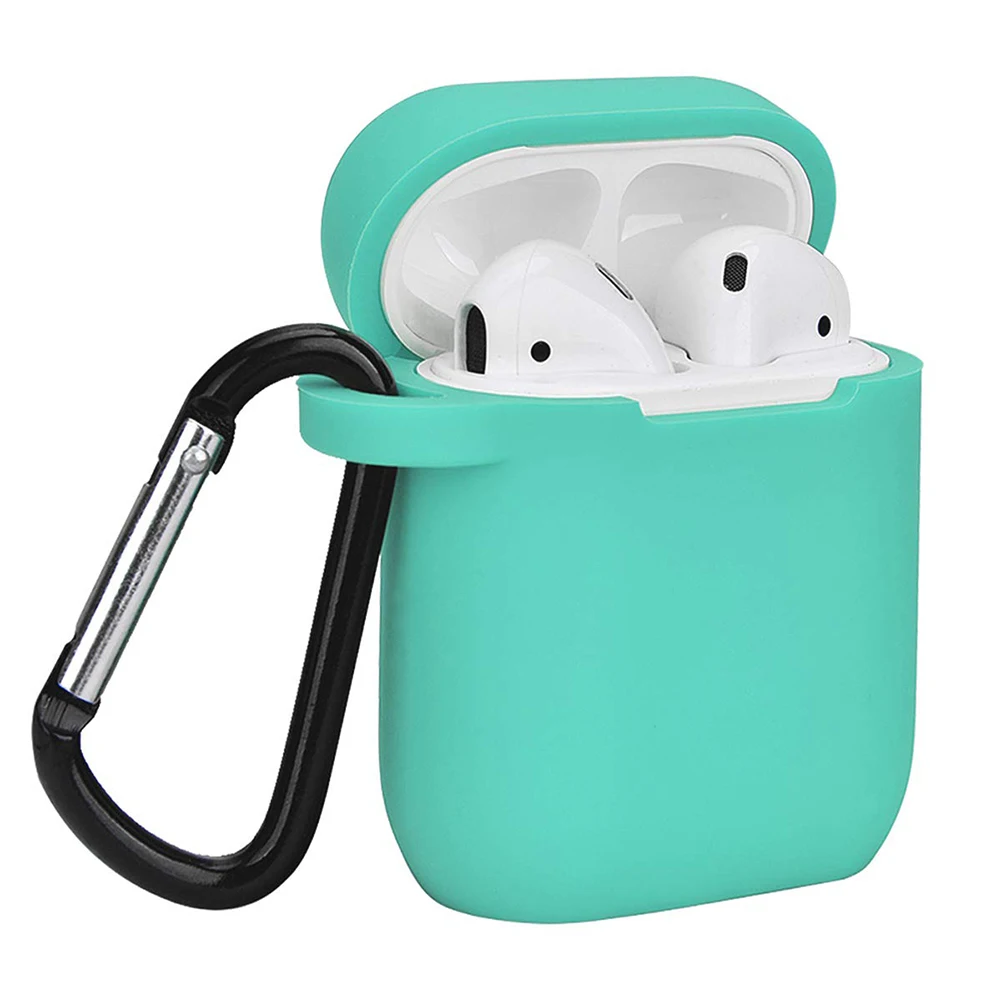 

HOT Solid Color Silicone Dustproof Protector Case Cover for Apple Airpods Charge Box for airpods shell