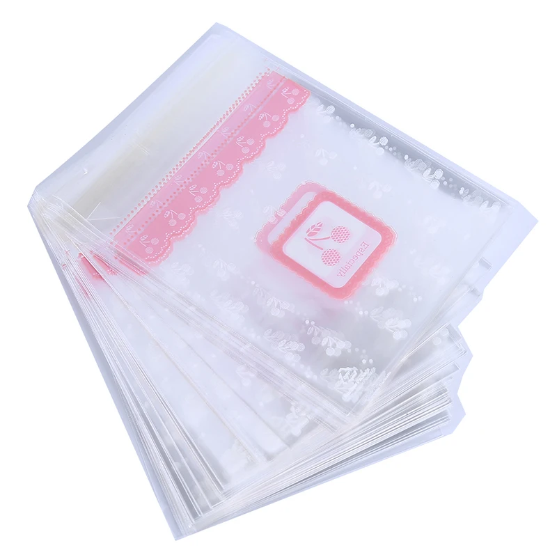 100 шт вишневые конфеты печенья мешки свадьба день рождения Ремесло самоклеющиеся