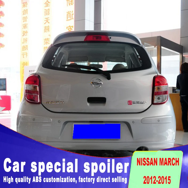 Спойлер на заднее крыло автомобиля спойлер стекло для Nissan March|Спойлеры и крылья| |