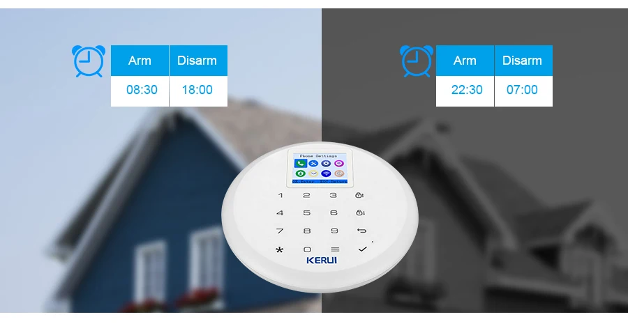 KERUI 433 МГц W17 Беспроводная GSM Wi-Fi сигнализация Домашняя безопасность защита от взлома IOS Android приложение дистанционное управление массаж вызов Push сигнализация комплект