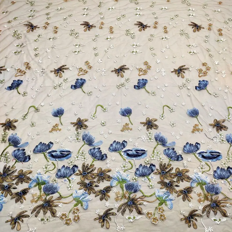 Цветок африканская Тюлевая сетчатая кружевная ткань Женская сценическое Платье