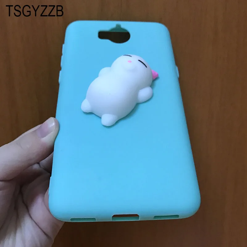 Чехол для Huawei Y5 2017 чехол Y6 милые мягкие чехлы карамельных цветов с объемным