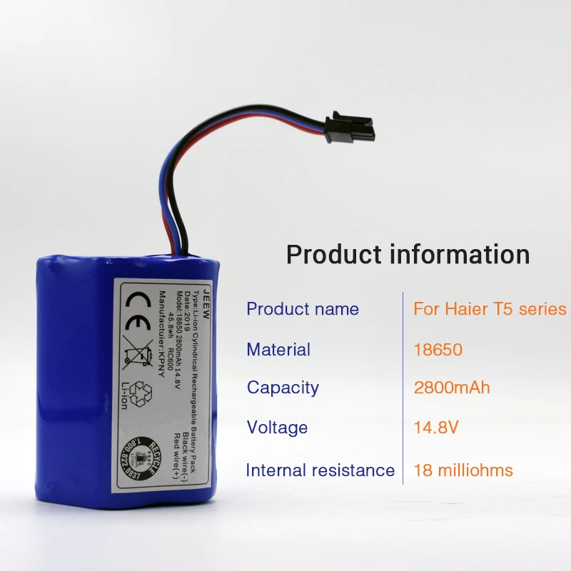 Для Haier 14,8 v 2800mah литий-ионная аккумуляторная батарея 18650 для Haier серии T5 T520/550 T320/331 J-3000S/B