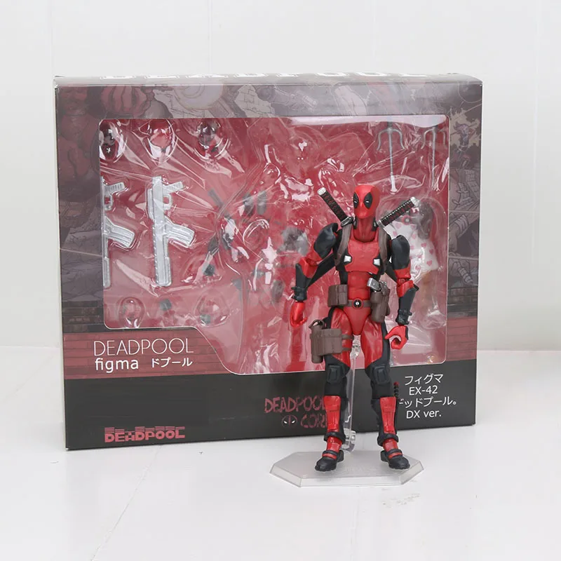 deadpool ex42 box 14-16 см игрушки Marvel Revoltech серия Мстители эндгейм супергерой Дэдпул Человек-паук Веном Росомаха Карнаж Figma модель куклы - Color: deadpool ex42 box