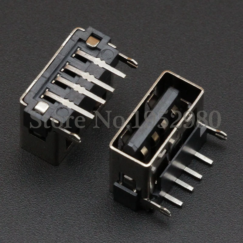 Новинка 10 шт. USB 2 0 разъем гнездо DIP Back фута мм высокий 4 Pin низкая цена |
