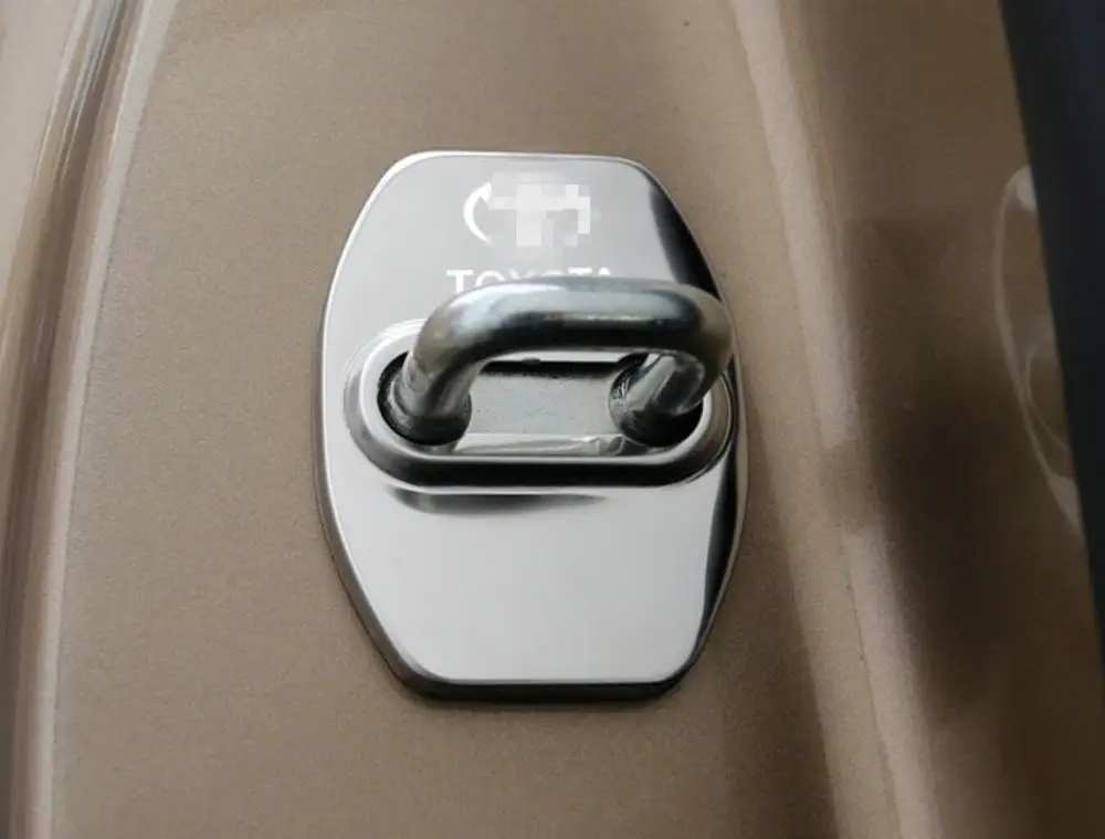 silvery Для Toyota Land Cruiser 200 Prado 150 автомобильный Стайлинг из нержавеющей стали дверной замок Пряжка дверной держатель Защитная крышка - Цвет: silvery