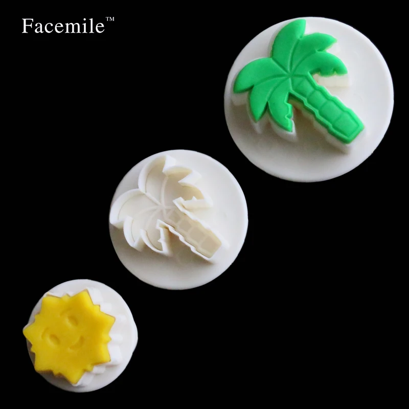 3 шт./компл. формы кокосовых пальм пластиковые помадка подарок для украшения с