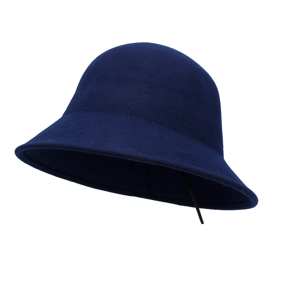 Lawliet шерстяная шляпа Fedora Женская флоппи Дамская Шляпка колокольчиком шляпы ведро с широкими полями Свадебный церковный Fedora Шляпа T287